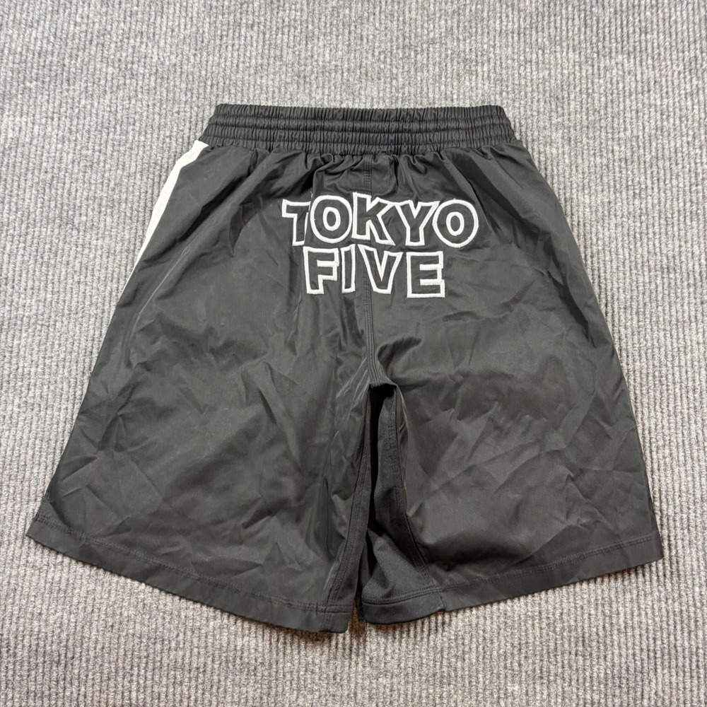 Tokyo Five Shorts Men's 32 MMA Grappling  Black White Kanji Graphic Boardshort